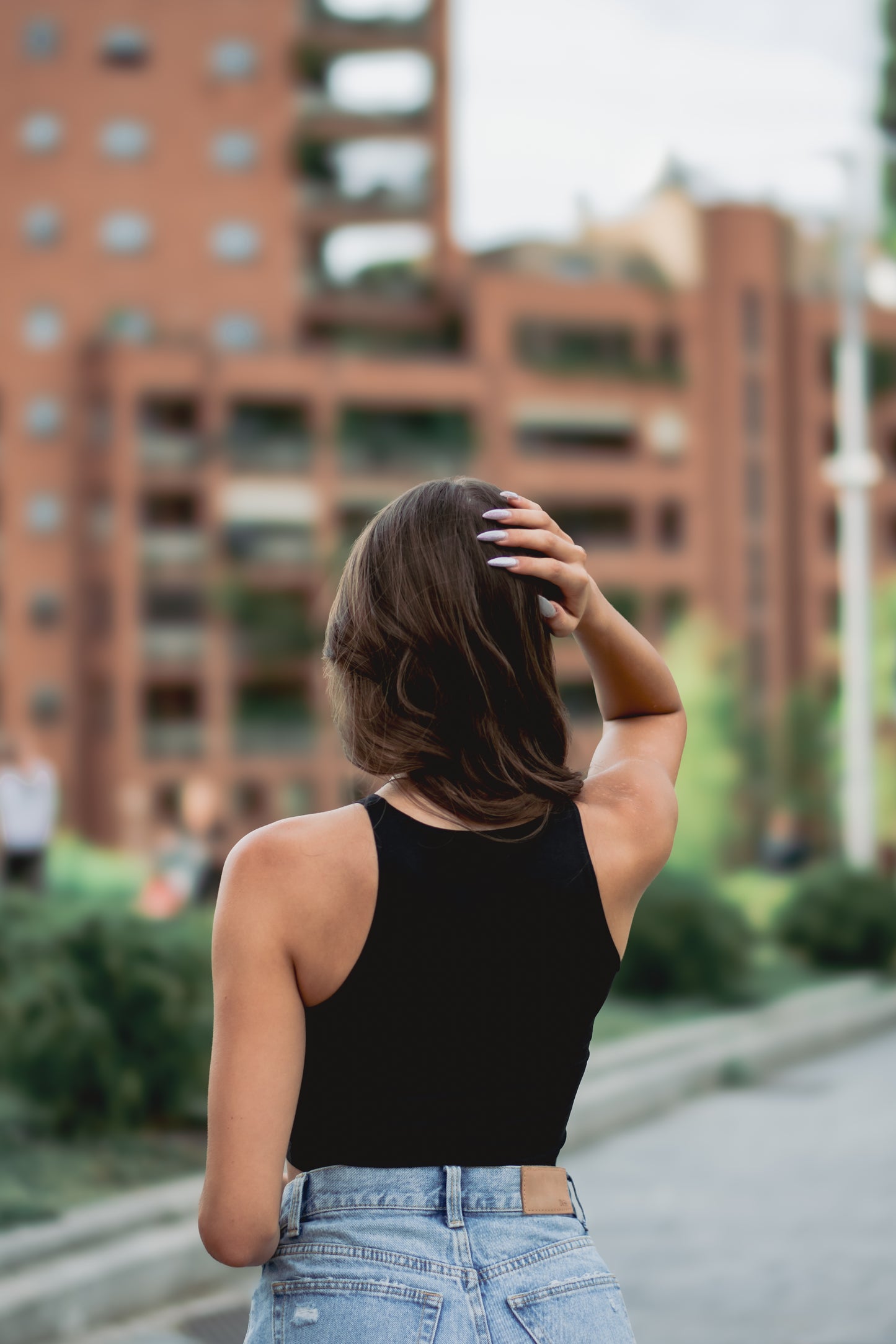 top liscio nero - retro