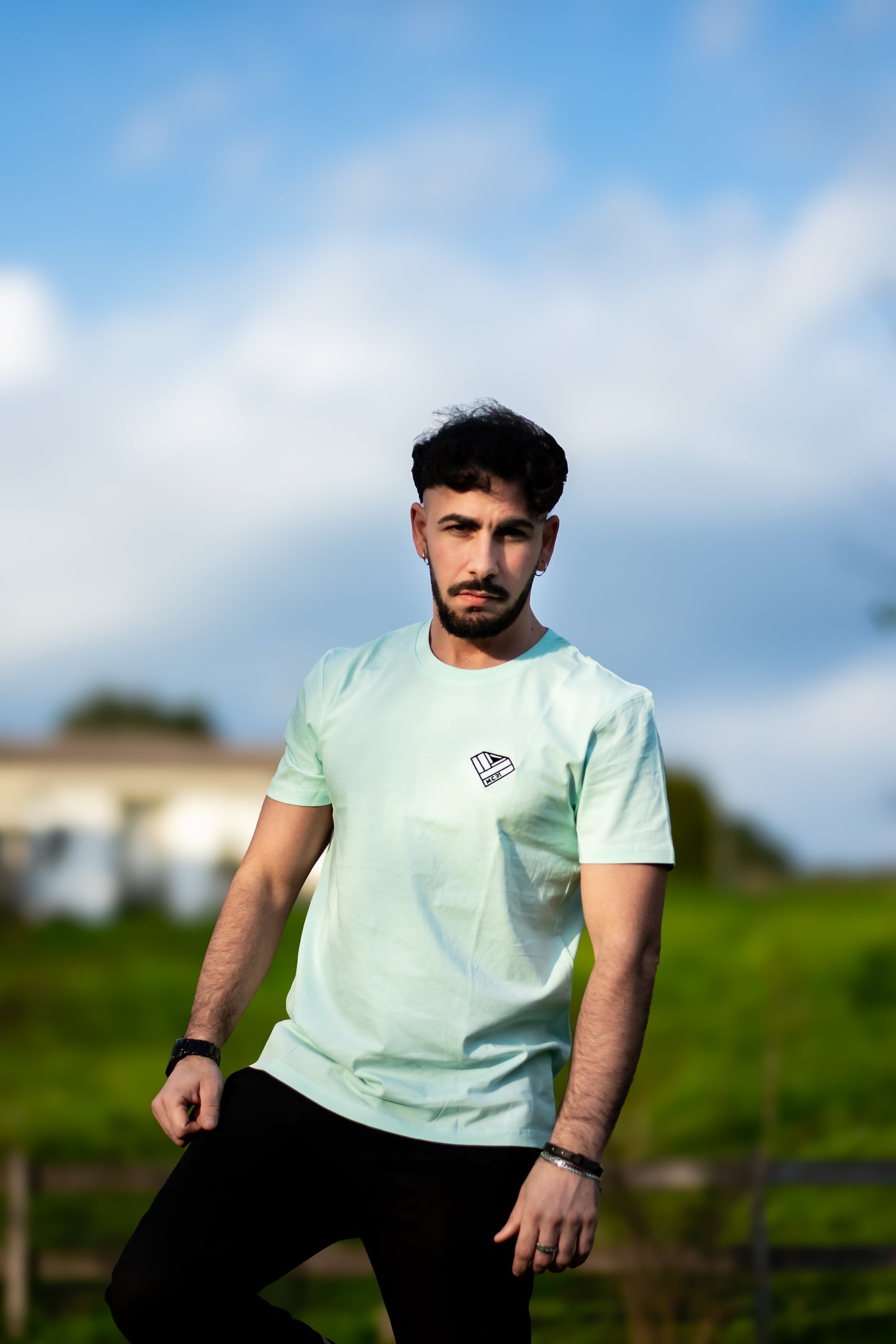 t-shirt acqua green - uomo