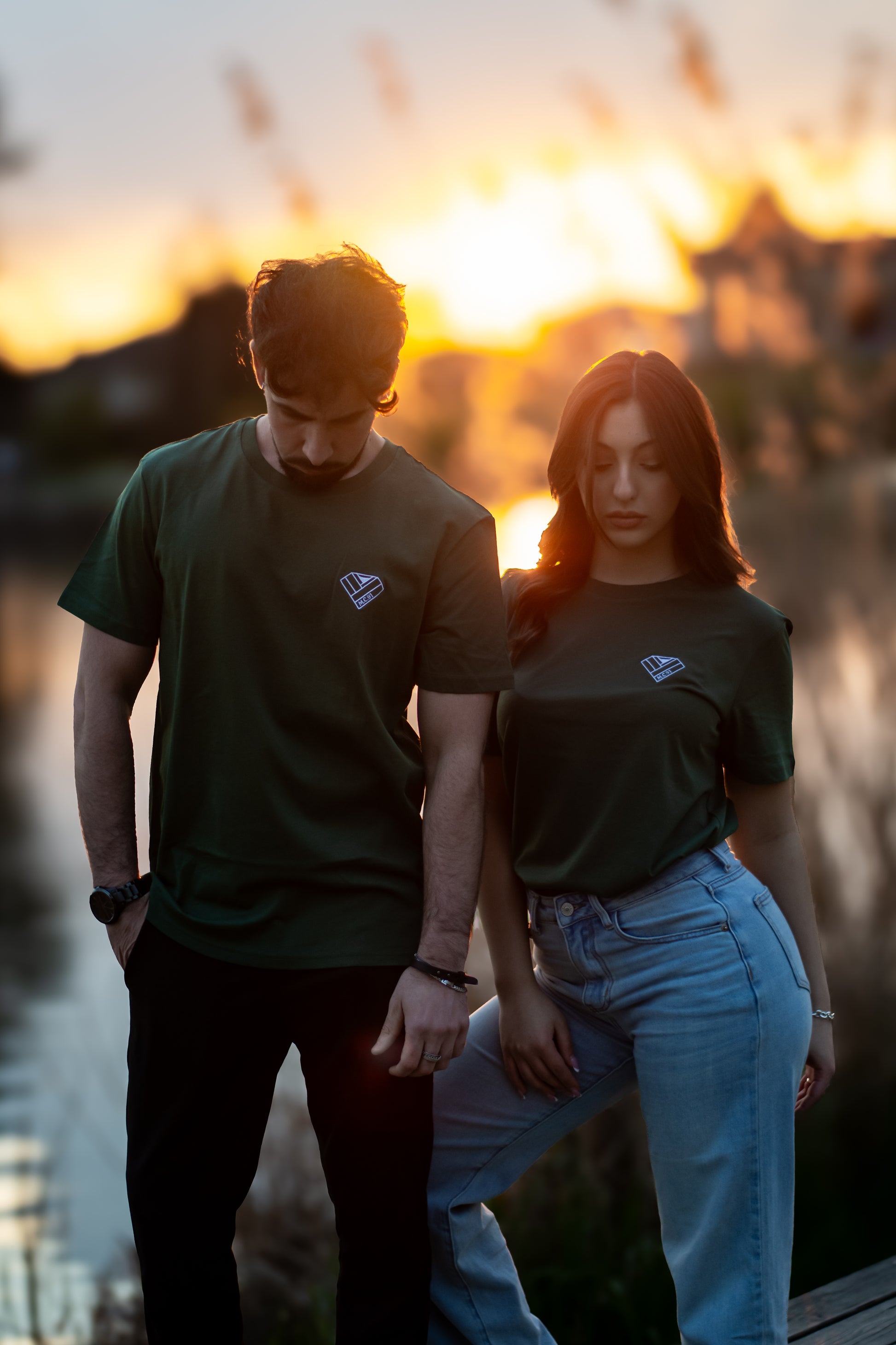 t-shirt bottle green - unisex