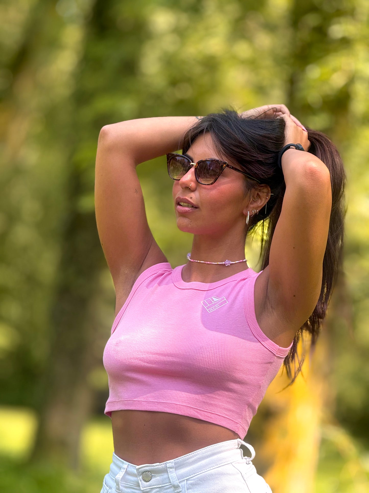 top costine pink - fronte