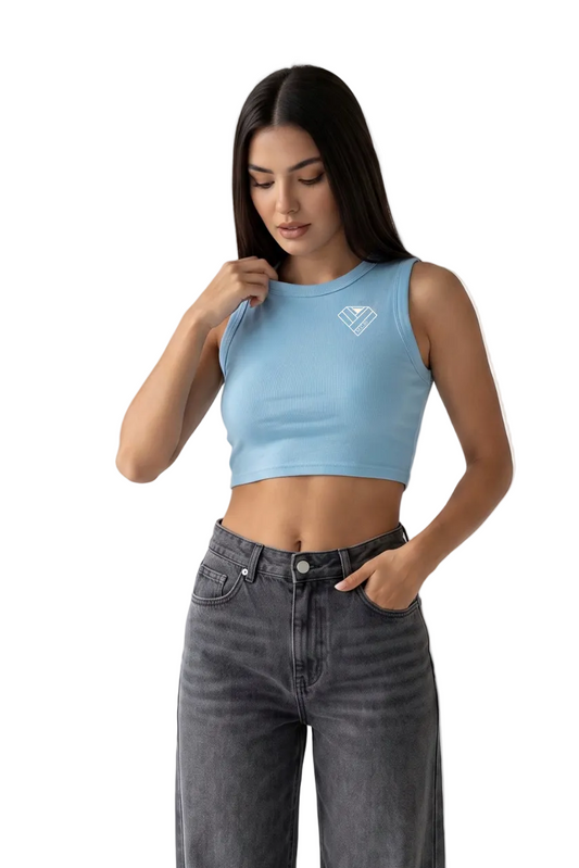 Top - Light blue