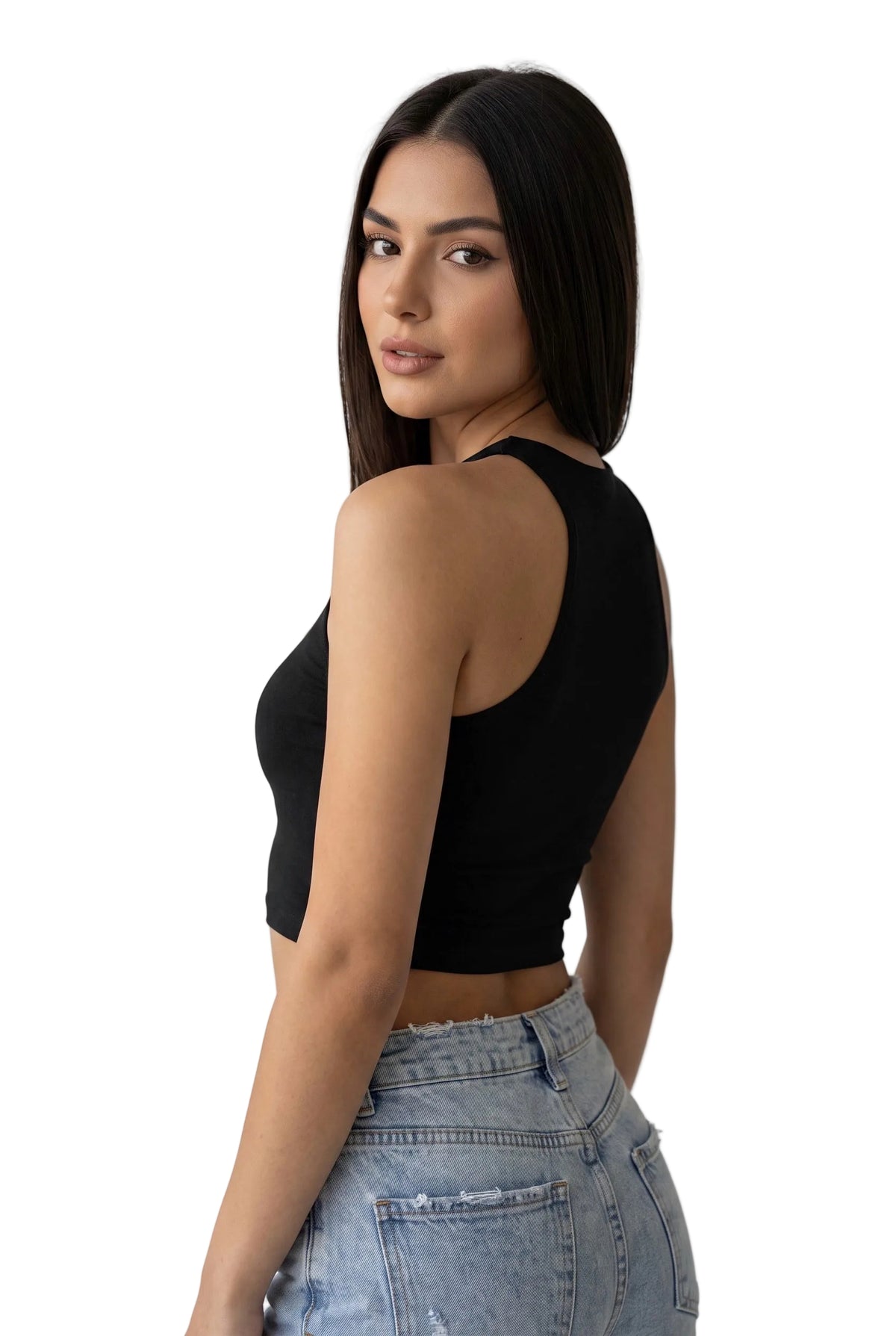Top liscio - Black